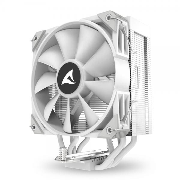 SHARKOON DISSIPATORE AD ARIA 1X 120MM ARGB PWM FAN, 4X COPPER PIPES, DIRECT TOUCH, TDP 220W, EFFETTO [A40 RGB WHITE]