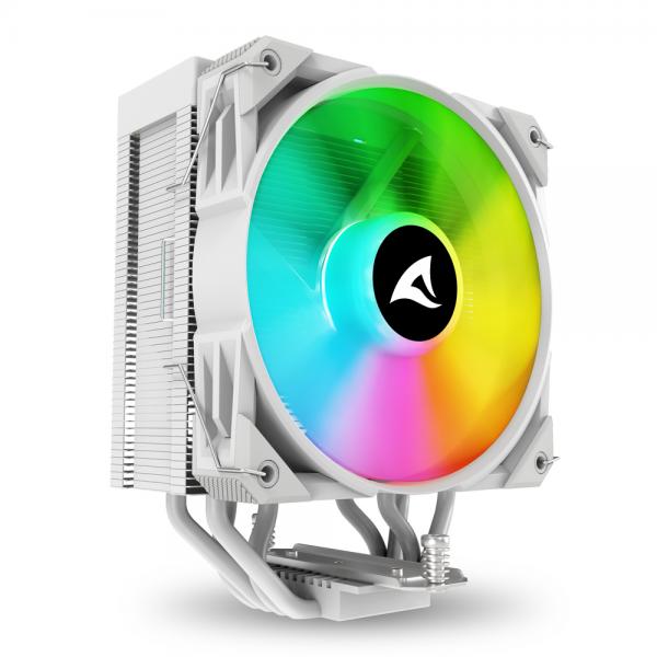 Sharkoon A40 RGB Processore Raffreddatore d'aria 12 cm Bianco 1 pz [A40RGBWHITEAIRCOOLER]