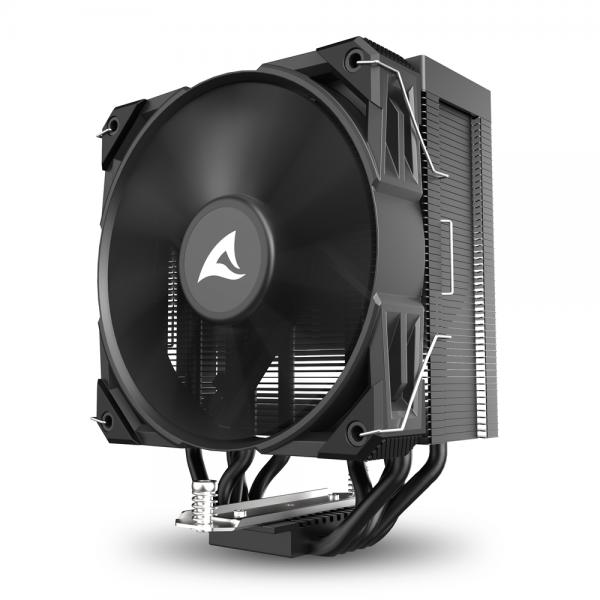 SHARKOON DISSIPATORE AD ARIA 1X 120MM PWM FAN, 5X COPPER PIPES, DIRECT TOUCH, TDP 230W [A50 BLACK]
