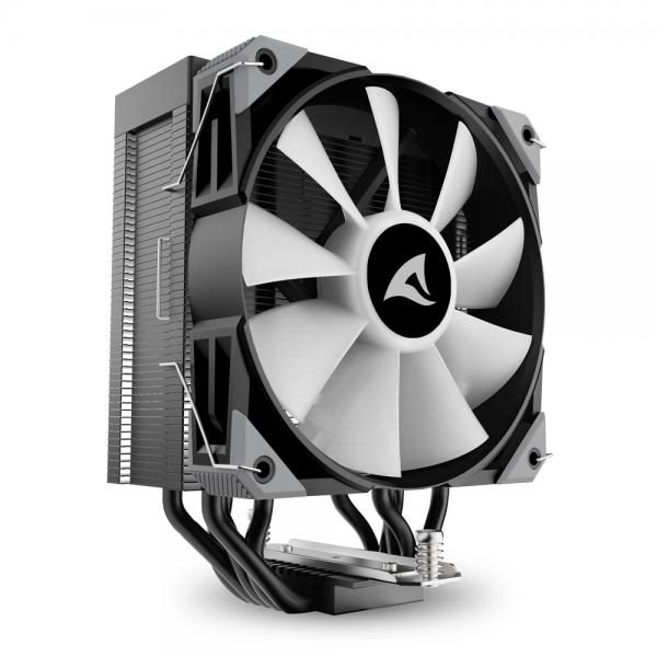 SHARKOON DISSIPATORE AD ARIA 1X 120MM ARGB PWM FAN, 5X COPPER PIPES, DIRECT TOUCH, TDP 230W, EFFETTO [A50 RGB BLACK]