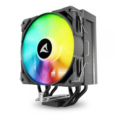 SHARKOON DISSIPATORE AD ARIA 1X 120MM ARGB PWM FAN, 5X COPPER PIPES, DIRECT TOUCH, TDP 230W, EFFETTO [A50 RGB BLACK]