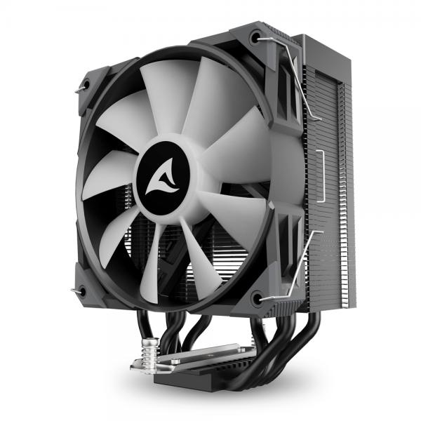 SHARKOON DISSIPATORE AD ARIA 1X 120MM ARGB PWM FAN, 5X COPPER PIPES, DIRECT TOUCH, TDP 230W, EFFETTO [A50 RGB BLACK]