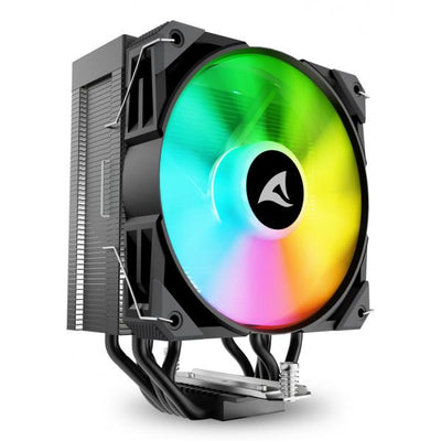SHARKOON DISSIPATORE AD ARIA 1X 120MM ARGB PWM FAN, 5X COPPER PIPES, DIRECT TOUCH, TDP 230W, EFFETTO [A50 RGB BLACK]
