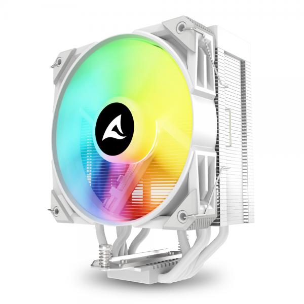 SHARKOON DISSIPATORE AD ARIA 1X 120MM ARGB PWM FAN, 5X COPPER PIPES, DIRECT TOUCH, TDP 230W, EFFETTO [A50 RGB WHITE]