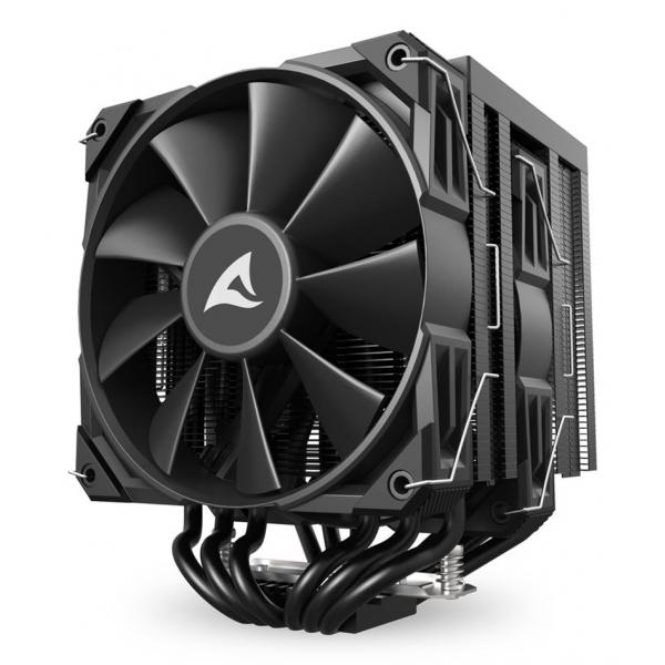 SHARKOON DISSIPATORE AD ARIA 2X 120MM PWM FAN, 6X COPPER PIPES, DIRECT TOUCH, TDP 260W [A60 BLACK]