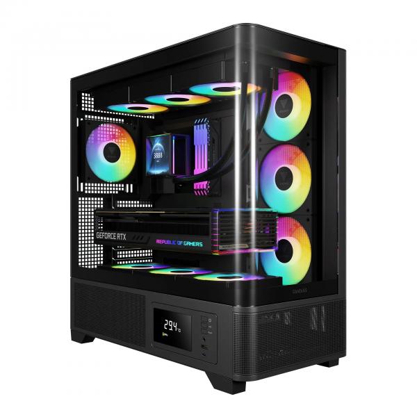 GAMDIAS CASE MID TOWER ATLAS P2 CG 2xTG 4x120mm ARGB+HUB DISPLAY [ATLAS P2 CG]
