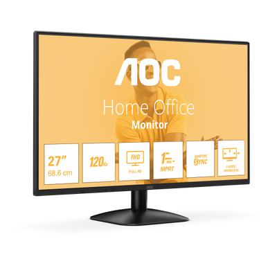 AOC MONITOR 27 LED VA 16:9 FHD 4MS 300 CDM 120hz, VGA/HDMI [27B31H]