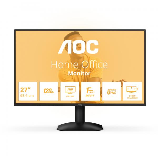 AOC MONITOR 27 LED VA 16:9 FHD 4MS 300 CDM 120hz, VGA/HDMI [27B31H]