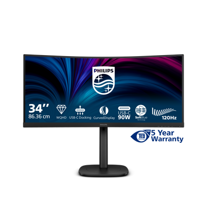 PHILIPS MONITOR CURVO 34 LED VA WQHD 21:9 4MS 300 CDM, REG ALTEZZA, DP/HDMI, MULTIMEDIALE [34B2U3600C]