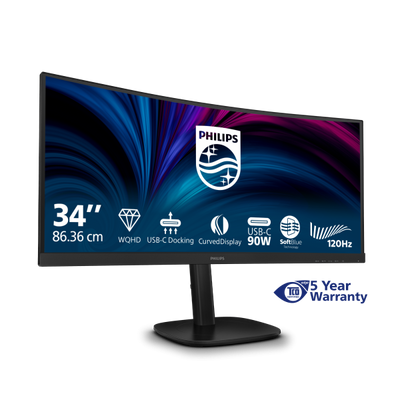 PHILIPS MONITOR CURVO 34 LED VA WQHD 21:9 4MS 300 CDM, REG ALTEZZA, DP/HDMI, MULTIMEDIALE [34B2U3600C]