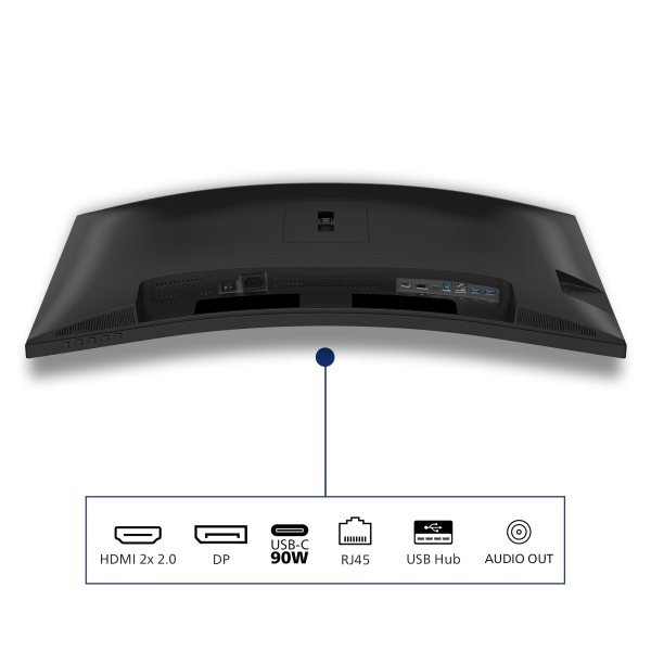 Philips 3000 Series - 34 inch Curved - UltraWide Quad HD VA LED Monitor - 3440x1440 - 120hz - HAS / RJ45 / USB-C [34B2U3600C/00]