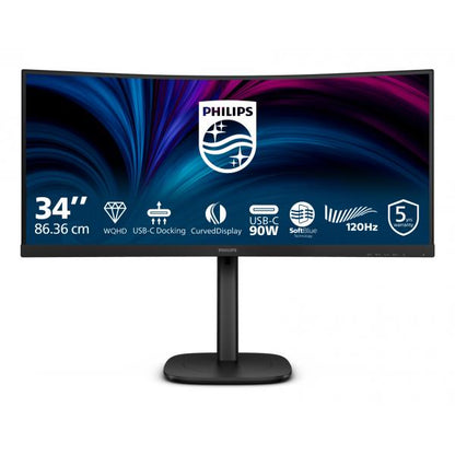 PHILIPS MONITOR CURVO 34 LED VA WQHD 21:9 4MS 300 CDM, REG ALTEZZA, DP/HDMI, MULTIMEDIALE [34B2U3600C]