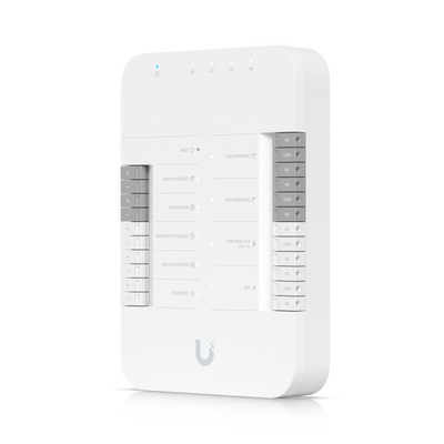 Ubiquiti - UA-Hub-Gate - UniFi sdvanced Gate Hub enabling seamless gate access control via connected Access readers or Intercom, (2) Gate operator terminals (dry),(1) Lock terminal (12V) for side door [UA-Hub-Gate]