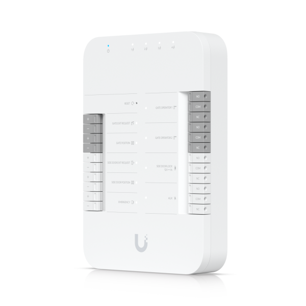 Ubiquiti - UA-Hub-Gate - UniFi sdvanced Gate Hub enabling seamless gate access control via connected Access readers or Intercom, (2) Gate operator terminals (dry),(1) Lock terminal (12V) for side door [UA-Hub-Gate]