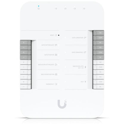 Ubiquiti - UA-Hub-Gate - UniFi sdvanced Gate Hub enabling seamless gate access control via connected Access readers or Intercom, (2) Gate operator terminals (dry),(1) Lock terminal (12V) for side door [UA-Hub-Gate]