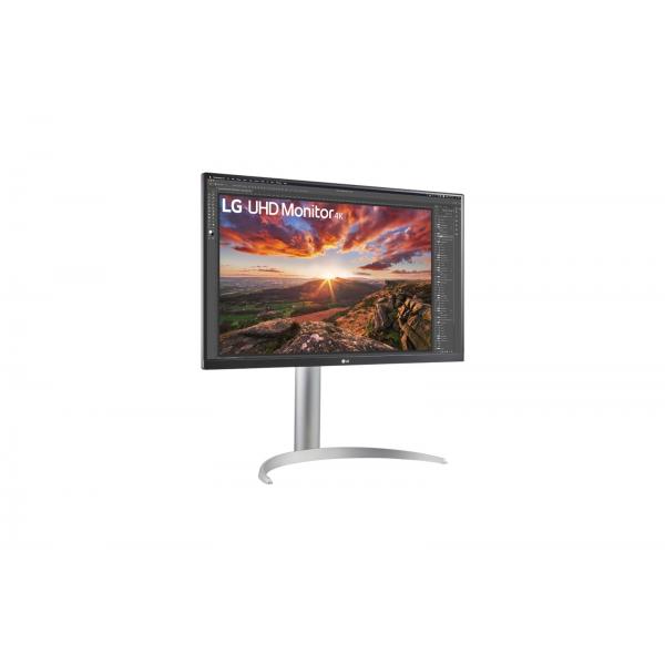 LG MONITOR 27 LED IPS 4K UHD 16:9 5MS 300 CDM, PIVOT, DP/HDMI, MULTIMEDIALE, BIANCO [27UP850K]