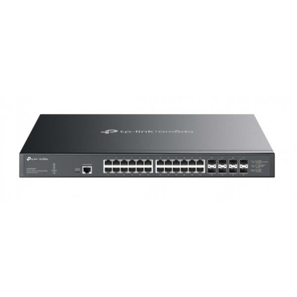 TP-Link - SX3832MPP - Omada 32-Port 10GE L2+ Managed Switch with 24-Port PoE++, 24 10G RJ45 PoE++ Ports, 8 10G SFP+ Slots, RJ45/USB Type C Console Port, 802.3bt/at/af (up to 90W/port), 770 W PoE Pow [SX3832MPP]