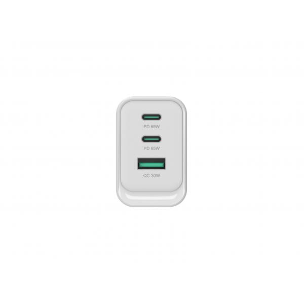 Conceptronic 3-Port 65W GaN USB PD Charger - USB-C x 2 - USB-A x 1 - QC 3.0 - PPS - PD 3.0 [ALTHEA21W65]