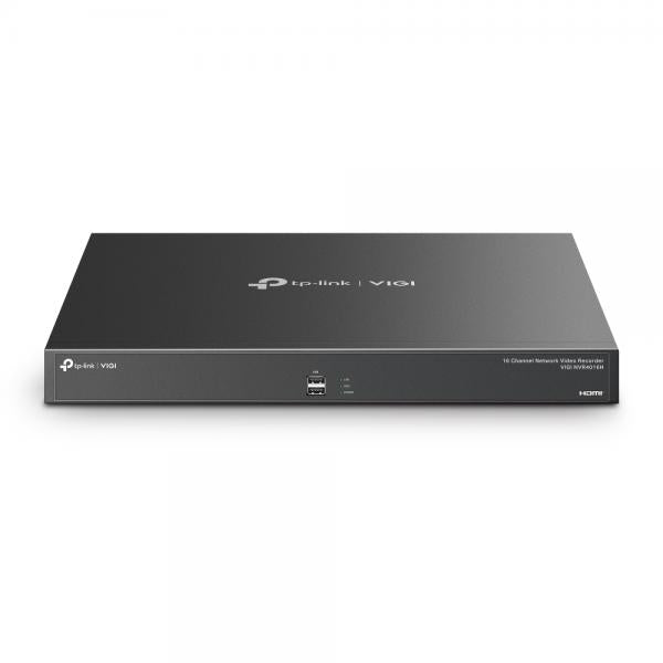 TP-Link - 16 Channel Network Video Recorder SPEC: 16-Channel, 320Mbps Incoming Bandwidth, 320Mbps Outgoing Bandwidth, 8MP Max. Resolution, H.265+/H.265/H.264+/H.264, 32MP Decoding Capability, HDMI/VGA [VIGINVR4016H]