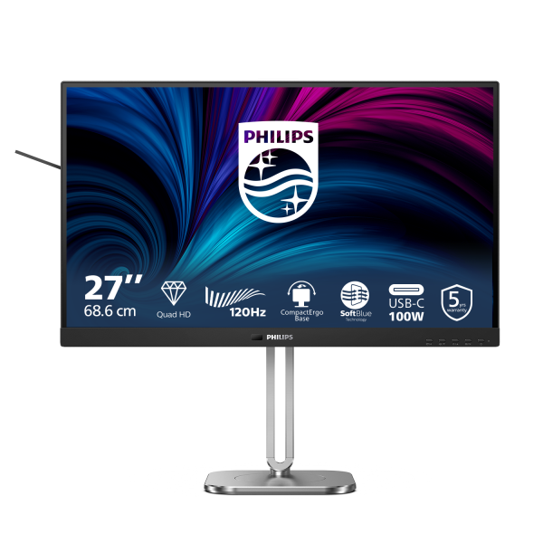 Philips 4000 Series - 27 inch - QUAD HD LCD - 2560x1440 - Pivot - HAS [27B2U4601/00]