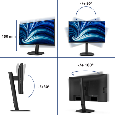 Philips Serie 3000 24B2N3200J/00 Monitor PC 60,5 cm (23.8") 1920 x 1080 Pixel Full HD LCD Nero [24B2N3200J/00]