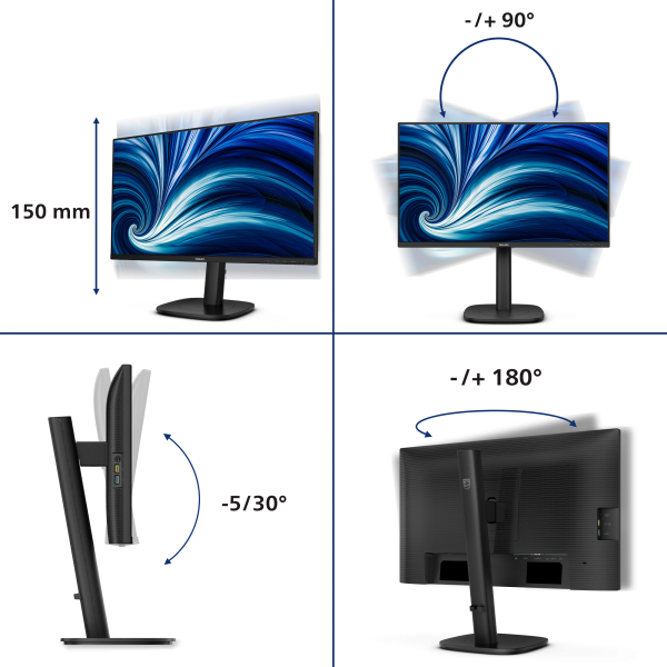 Philips Serie 3000 24B2N3200J/00 Monitor PC 60,5 cm (23.8") 1920 x 1080 Pixel Full HD LCD Nero [24B2N3200J/00]