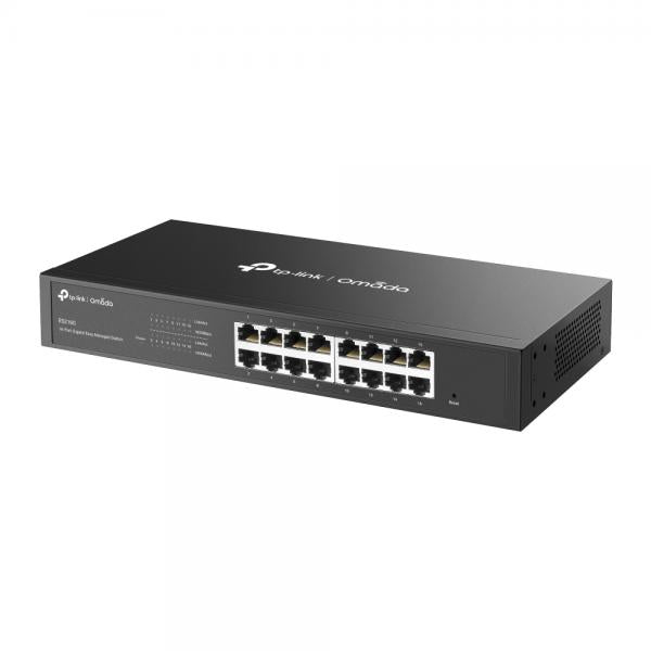 TP-Link - ES216G - Omada 16-Port Gigabit Easy Managed Switch, 16 Gigabit RJ45 Ports, 1U 13-inch Rack-mountable Steel Case [ES216G]