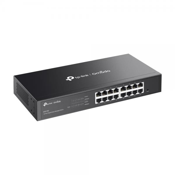 TP-Link - ES216G - Omada 16-Port Gigabit Easy Managed Switch, 16 Gigabit RJ45 Ports, 1U 13-inch Rack-mountable Steel Case [ES216G]