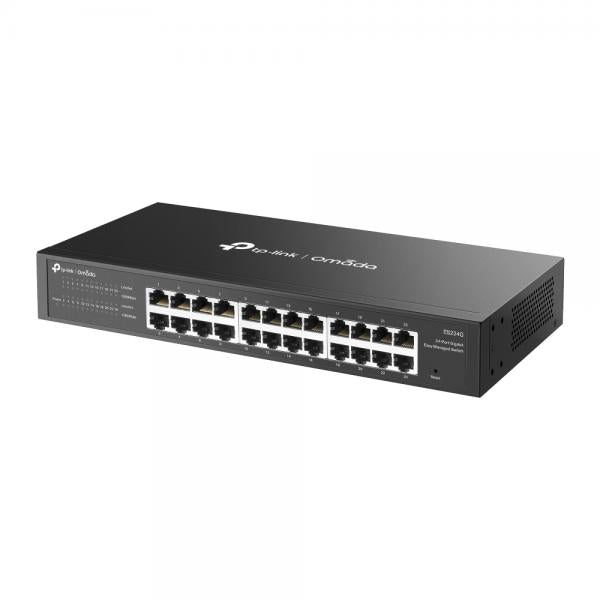 TP-Link - ES224G - Omada 24-Port Gigabit Easy Managed Switch, 24 Gigabit RJ45 Ports, 1U 13-inch Rack-mountable Steel Case [ES224G]