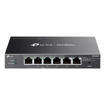 TP-Link - ES208G - Omada 8-Port Gigabit Easy Managed Switch, 8 Gigabit RJ45 Ports, Desktop Steel Case and Fanless [ES208G]