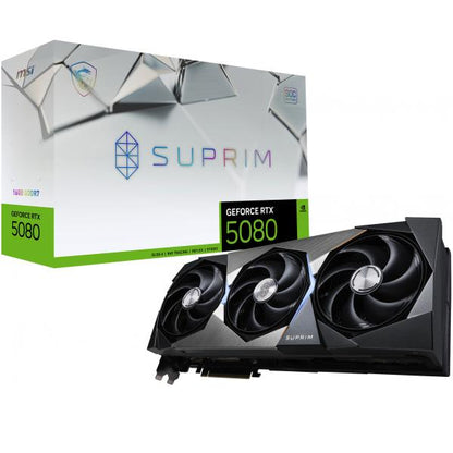 MSI SUPRIM GeForce RTX5080 16G SOC NVIDIA GeForce RTX 5080 16 GB GDDR7 [RTX508016GSUPRIMSOC]