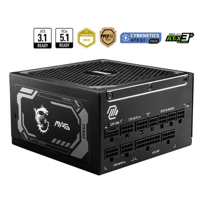 MSI ALIMENTATORE MAG, EU, 1250W, FULLY-MODULAR, 80 PLUS GOLD, 7A GARANZIA [MAG A1250GL PCIE5]