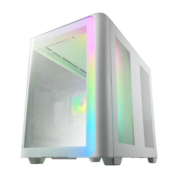 FSP FORTRON CASE M.TOWER M580-WA WHITE TG CURVE 4ARGB COOL 2USB3 TYPEC POC0 [POC0000255]