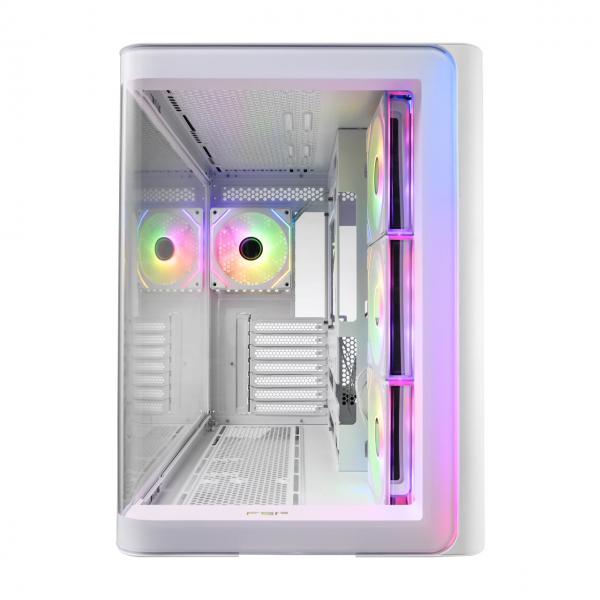 FSP FORTRON CASE M.TOWER M580-WA WHITE TG CURVE 4ARGB COOL 2USB3 TYPEC POC0 [POC0000255]