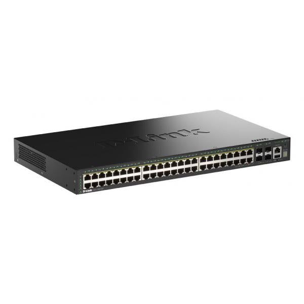 D-Link DGS-1530-52P/E switch di rete Gestito L2 Gigabit Ethernet (10/100/1000) Supporto Power over Ethernet (PoE) Nero [DGS-1530-52P/E]