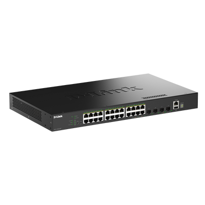 D-Link DGS-1530-28P/E switch di rete Gestito L2 Gigabit Ethernet (10/100/1000) Supporto Power over Ethernet (PoE) Nero [DGS-1530-28P/E]