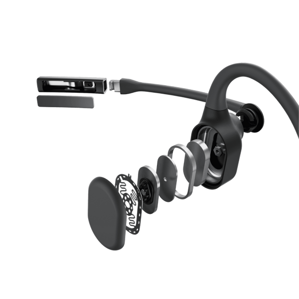 SHOKZ OpenComm2 UC 2025 Upgrade Wireless Bluetooth Bone Conduction Headset (with USB-A Dongle) - dongle USB-A incluso [C120-AA-BK-EU-000]