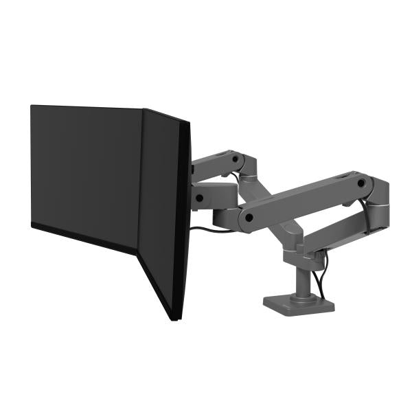 Ergotron LX Pro Dual Side-by-Side Arm - Two Monitor Mount - Max. 27 inch screen - Dark Grey [45-686-293]