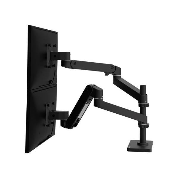 Ergotron LX Pro Dual Stacking Arm - Two Monitor Mount - Max. 27 inch screen - Black [45-690-292]