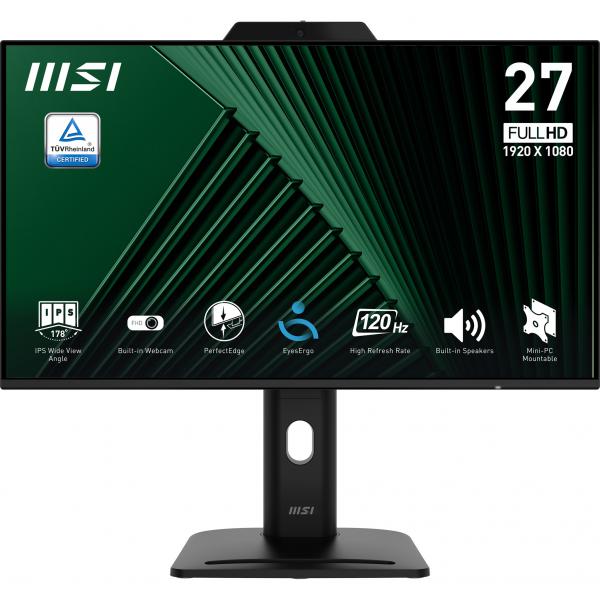 MSI MONITOR 27 LED IPS 16:9 FHD 120Hz 300 CDM, PIVOT, HUB, WEBCAM, VGA/DP/HDMI, MULTIMEDIALE, VESA, EPEAT [PRO MP272PMG]