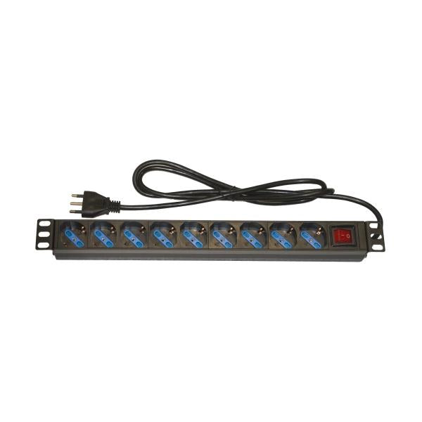 Tecnoware FRA18042 unità di distribuzione dell'energia (PDU) 9 presa(e) AC 1U Nero [FRA18042]