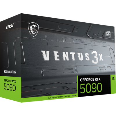 MSI VGA GEFORCE RTX 5090, RTX 5090 32G VENTUS 3X OC, 32GB GDDR7, HDMI/DP3, TRIPLE FAN, OC [RTX 5090 32G VE 3X O]
