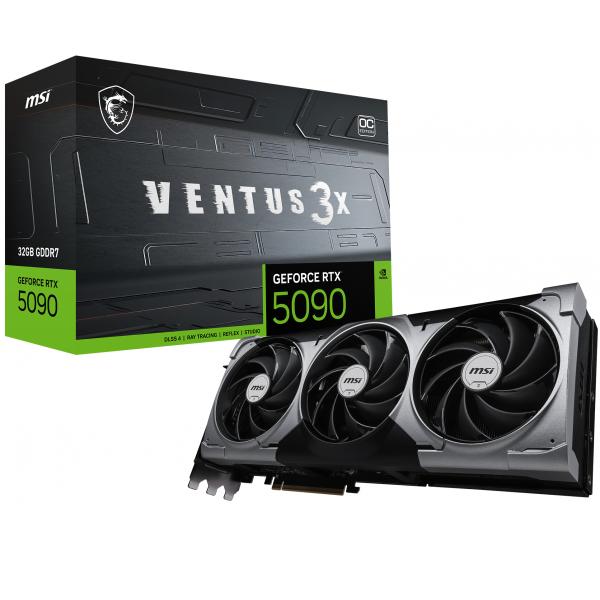 MSI VENTUS GEFORCE RTX 5090 32G 3X OC scheda video NVIDIA 32 GB GDDR7 [RTX509032GVENTUS3XOC]