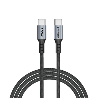 VERBATIM CAVO SYNC CHARGE USB C TO USB C 100W 120 CM [31846]