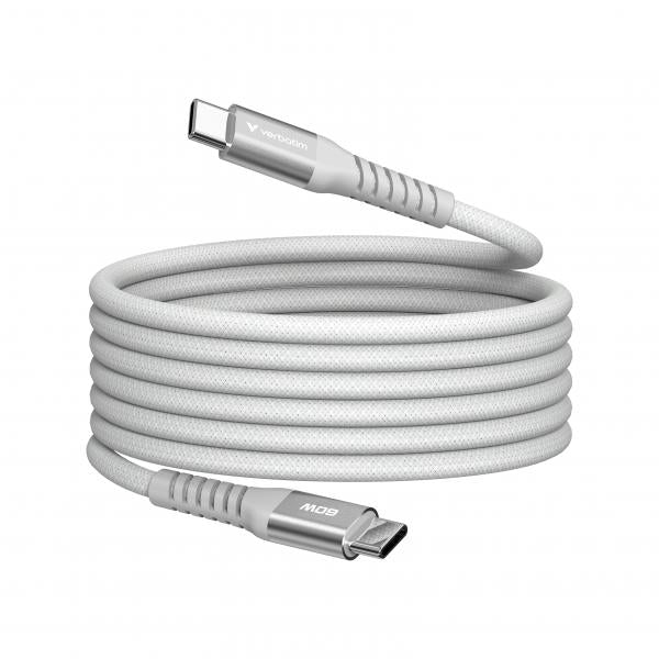 VERBATIM CAVO MAGNETICO SYNC CHARGE USB-C TO USB-C 60W MAGNETIC 120 CM GRIGIO [31850]