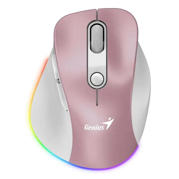 GENIUS MOUSE WIR. ERGO 9000S PRO MINI RGB BT DUO WIRELESS (BT +2.4Ghz) PINK [31030039403]