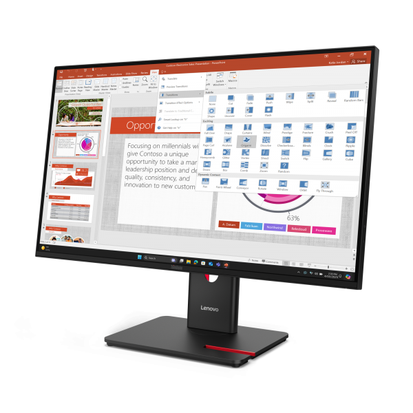Lenovo ThinkVision T27-40 Monitor PC 68,6 cm (27") 1920 x 1080 Pixel Full HD LED Nero [64A5MAT6EU]