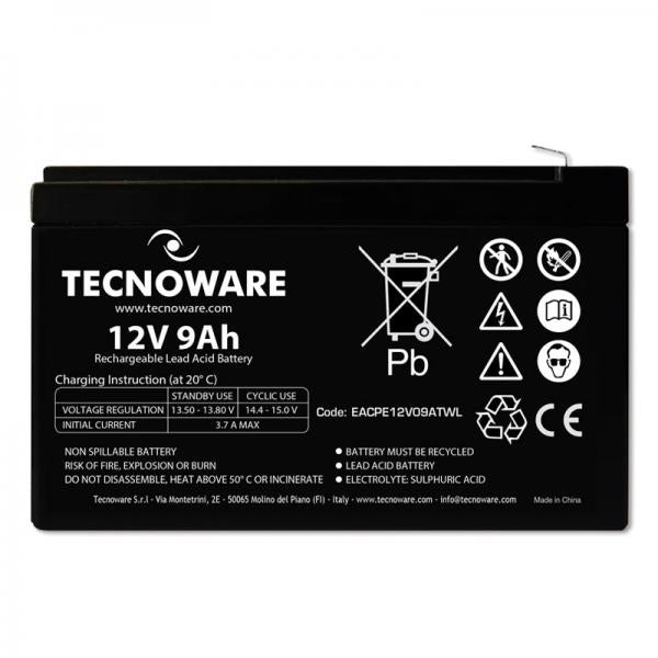 Tecnoware EACPE12V09ATWL batteria UPS Acido piombo (VRLA) 12 V 9 Ah [EACPE12V09ATWL]