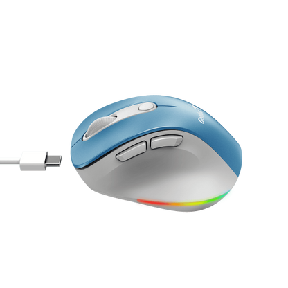 GENIUS MOUSE WIR. ERGO 9000S PRO MINI RGB BT DUO WIRELESS (BT +2.4Ghz) LIGH [31030039401]