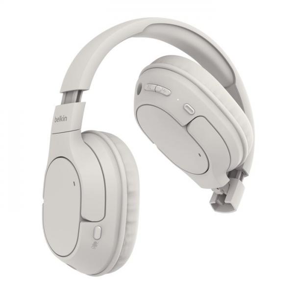Belkin AUD009HQSA cuffia e auricolare Cuffie Wireless A Padiglione Musica e Chiamate USB tipo-C Bluetooth Sabbia [AUD009HQSA]